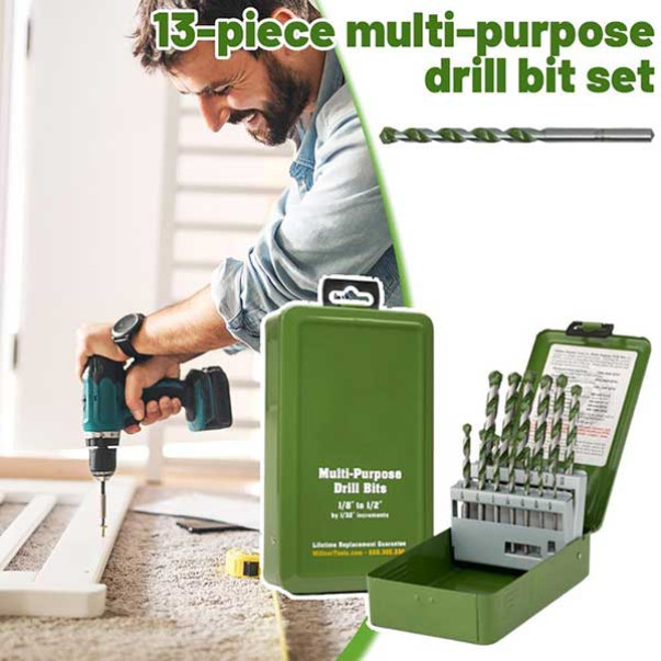Set de 13 burghie multifuncționale
